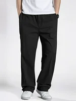 2025Mens Casual Jogger Pants Relaxed Fit Cargo Pants Drawstring Sweatpants Hiking Outdoor Twill Sport Pants 4