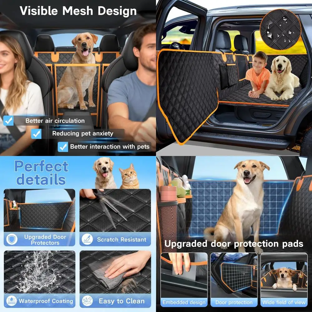 

Водонепроницаемая защита для сидений автомобиля, безопасная для домашних животных, с защитой от царапин для дверей и сидений