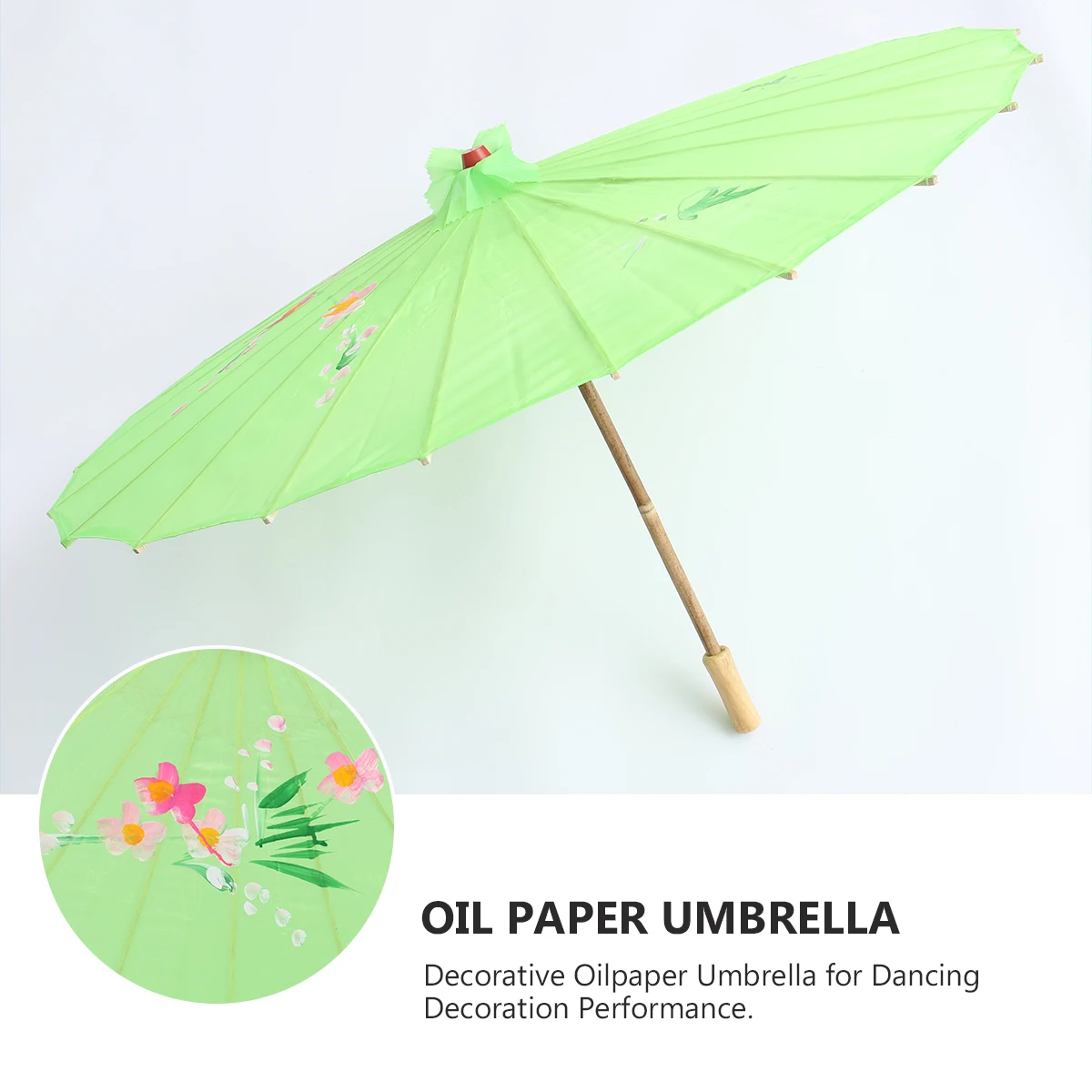 

Dance Flower Umbrella Silk Decorating Umbrellas Manual Oilpaper Chinese Decorative Wooden Performance Props