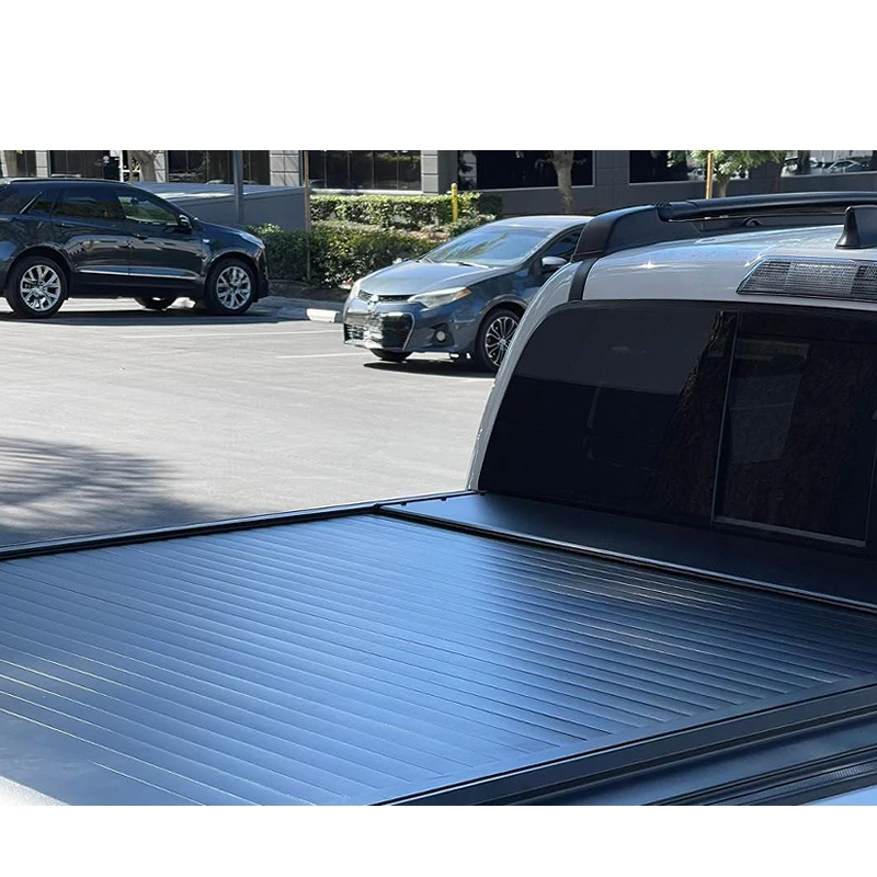 Heavy Duty Manual Aluminum Retractable Truck Bed Cover, Waterproof Roller Shutter for Short Bed Pickups