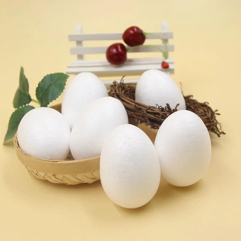 20/50PCS 4/6CM White Foam Eggs Solid Modelling Polystyrene Styrofoam Foam Eggs Happy Easter Decorations Kids DIY Gifts Supply