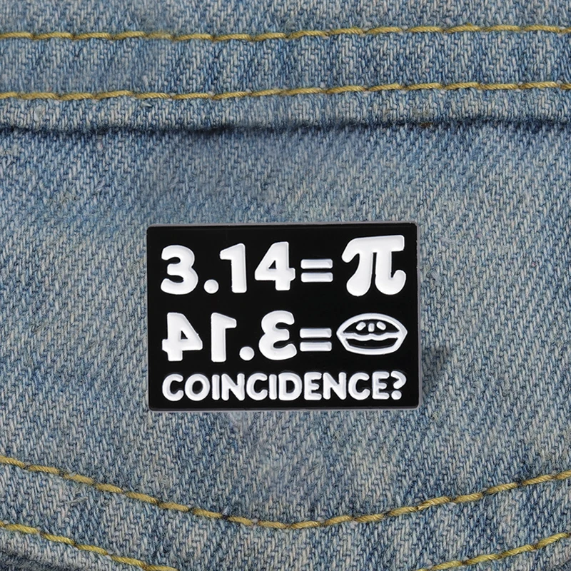 

Funny Math Enamel Pins Custom π=3.14 Brooches Lapel Badges Science Jewelry Gift for Kids Friends