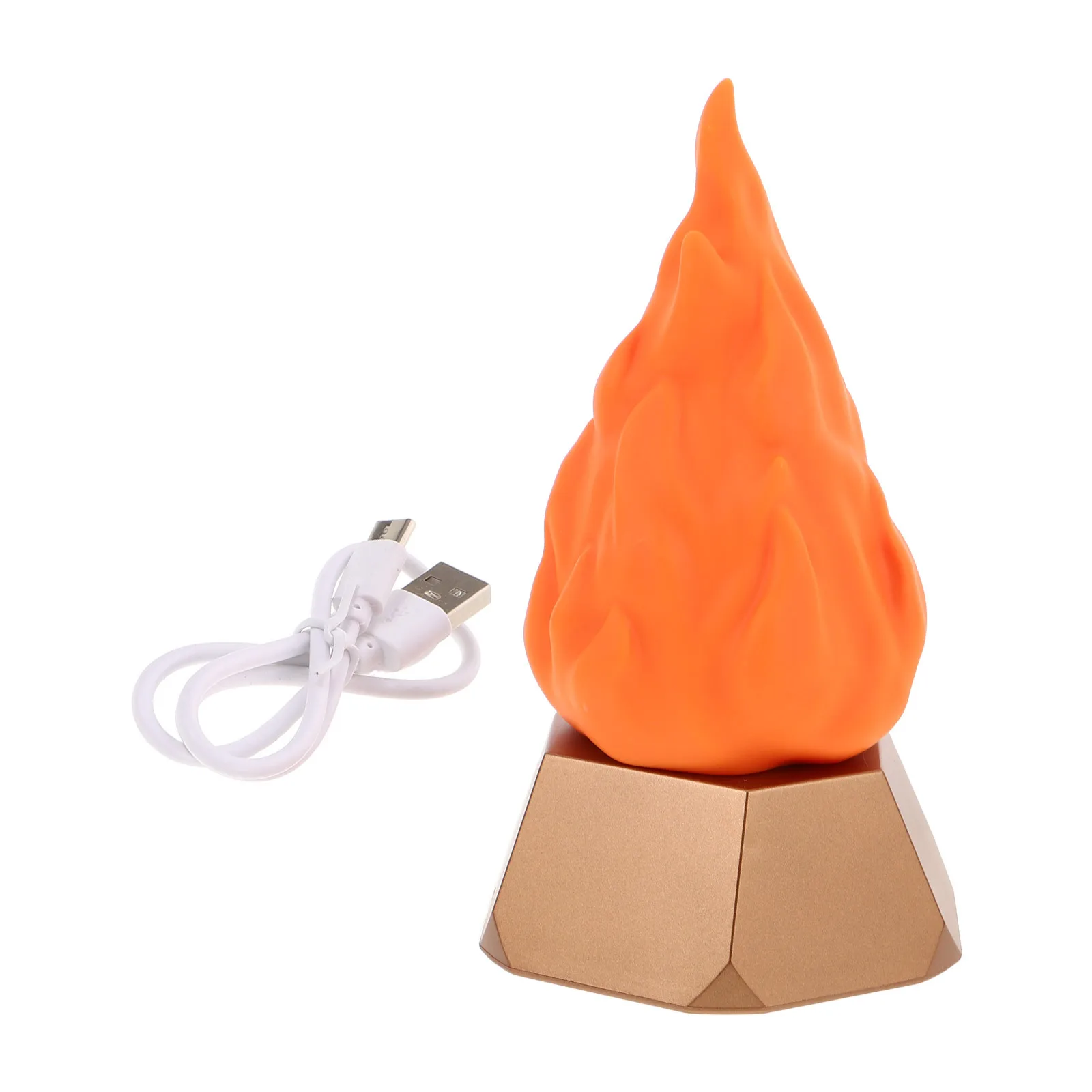 

Fake Fire Lamp 3-Mode LED Flame Light Rechargeable Flameless Flickering Flame for Patio Apartment Outdoor Camping Decor