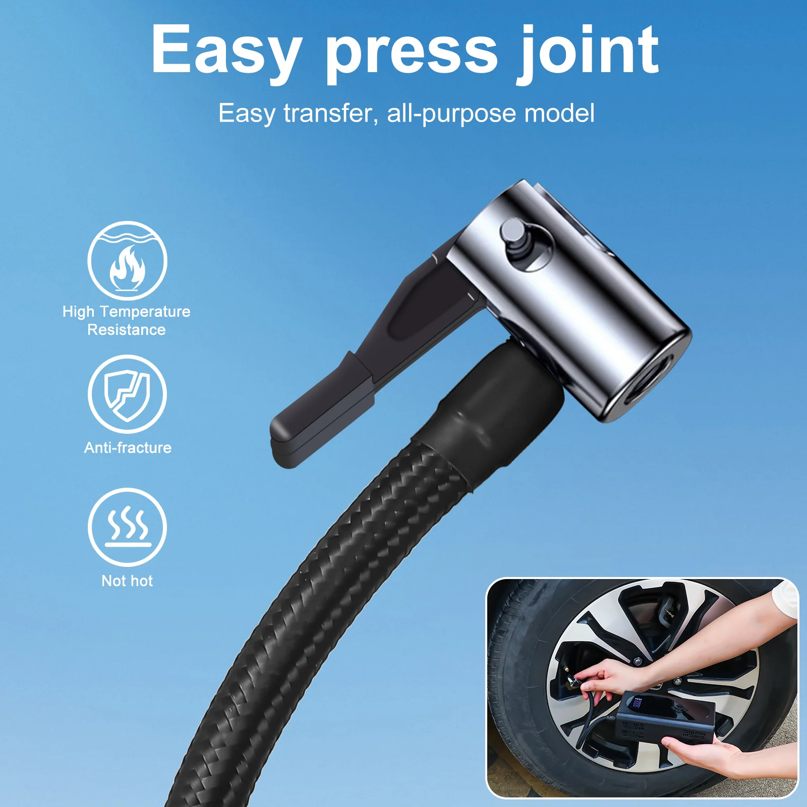

【12V】Car Jump Starter Tire Inflator Portable Air Compressor Emergency Light Bicycle Pump Vehicle Booster Outdoor Power