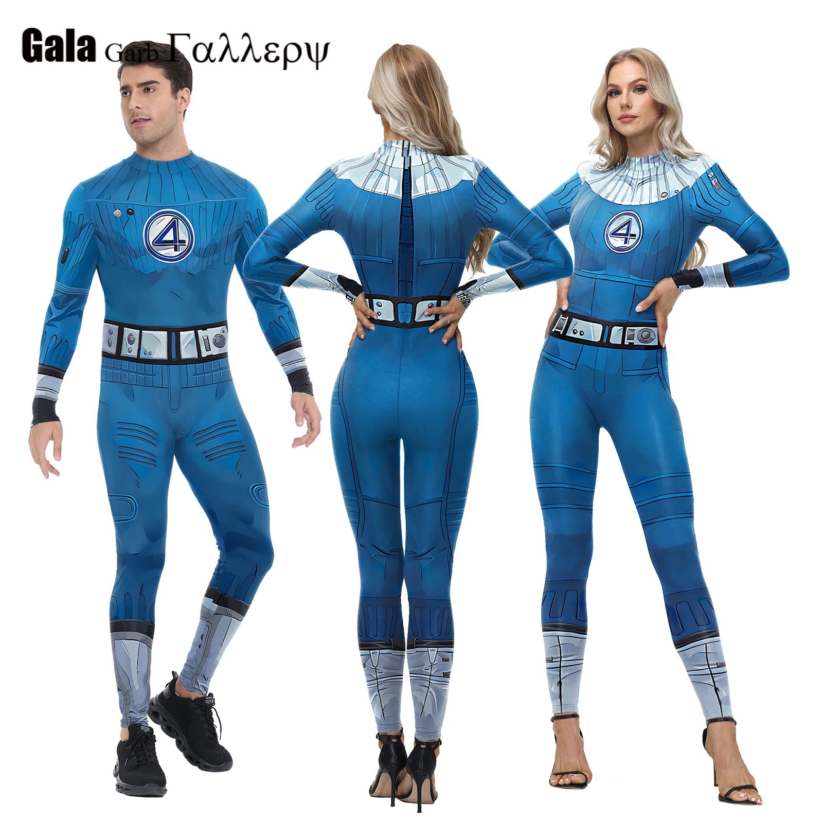 Película de Cosplay los cuatro fantásticos 4 disfraz de Cosplay mujer Invisible Ben Grimm señor fantástico Reed Richards mono Navidad