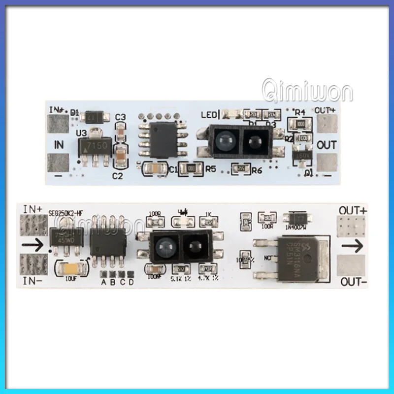 Hand-sweeping gesture-activated switch module (suitable for 7V, 12V, 24V; 72W) for LED lights in cabinets, wardrobes, and shoe