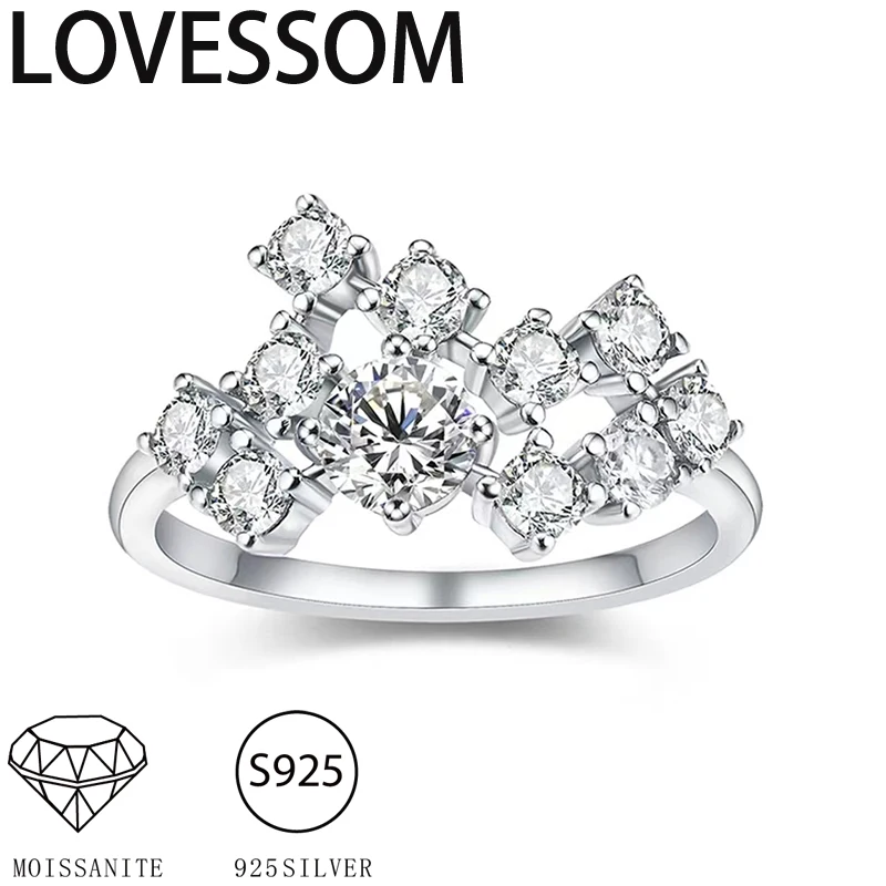 

925 sterling silver 1.5-carat moissanite ring, elegant and classic, suitable for everyday wear, versatile and vintage style.