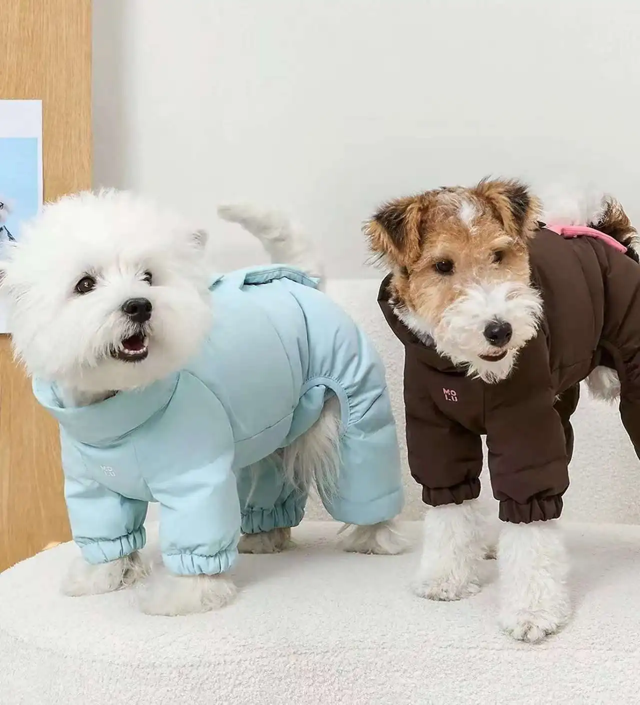 

2025 Winter Pet Puffer Jacket Warm Thickened 4-Legged Dog Clothes for Small Dogs (Teddy/Poodle) Waterproof Cold-Proof Puppy Coat