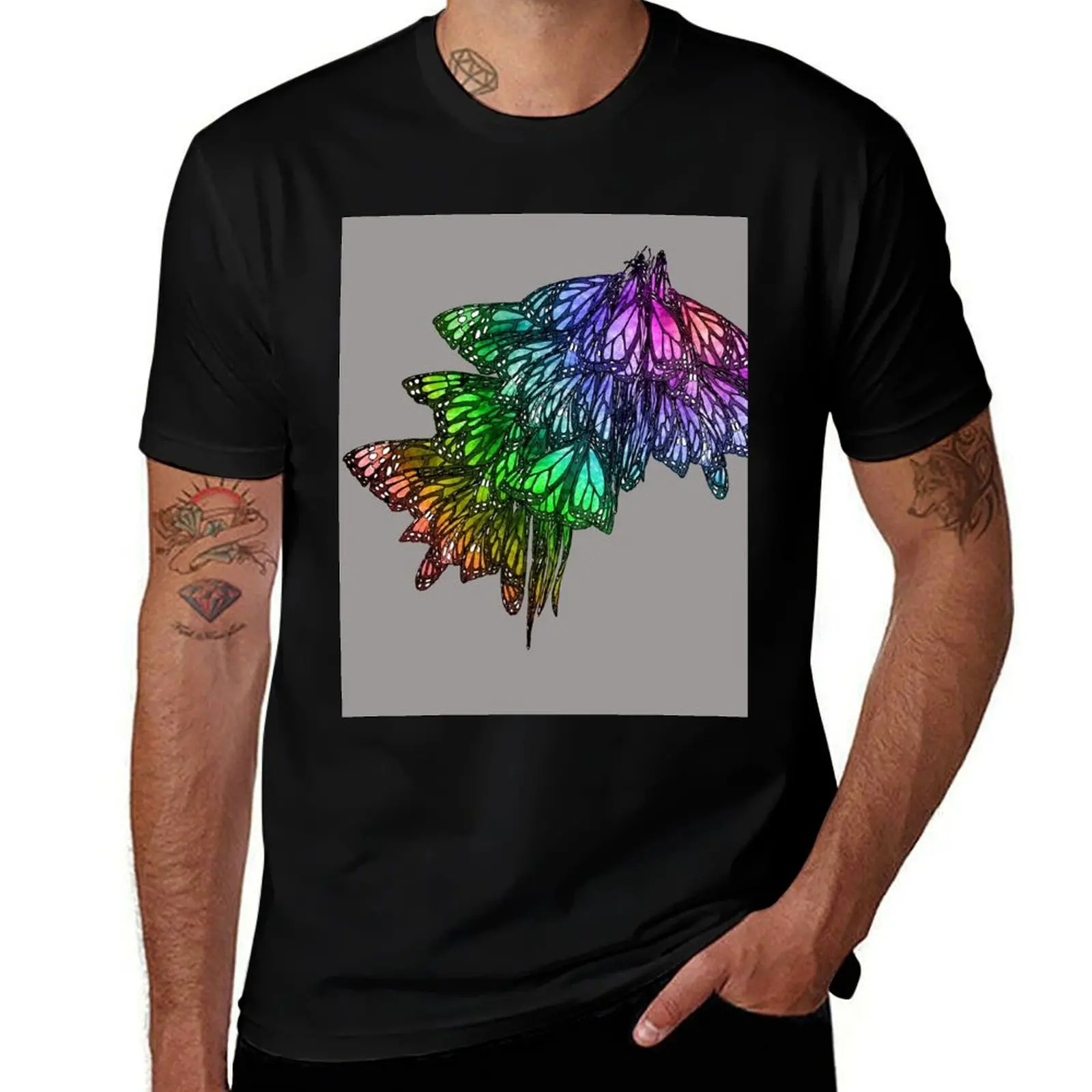 Rainbow Cluster T-Shirt sports fans vintage anime shirt cute clothes summer top men t shirts high quality