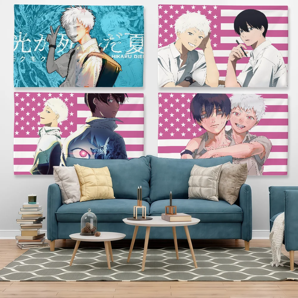 Anime The Summer Hikaru Died Flag For Sports Matches  Games Parade Rally Holiday Festival Backyard Balcony Club Bar Decor