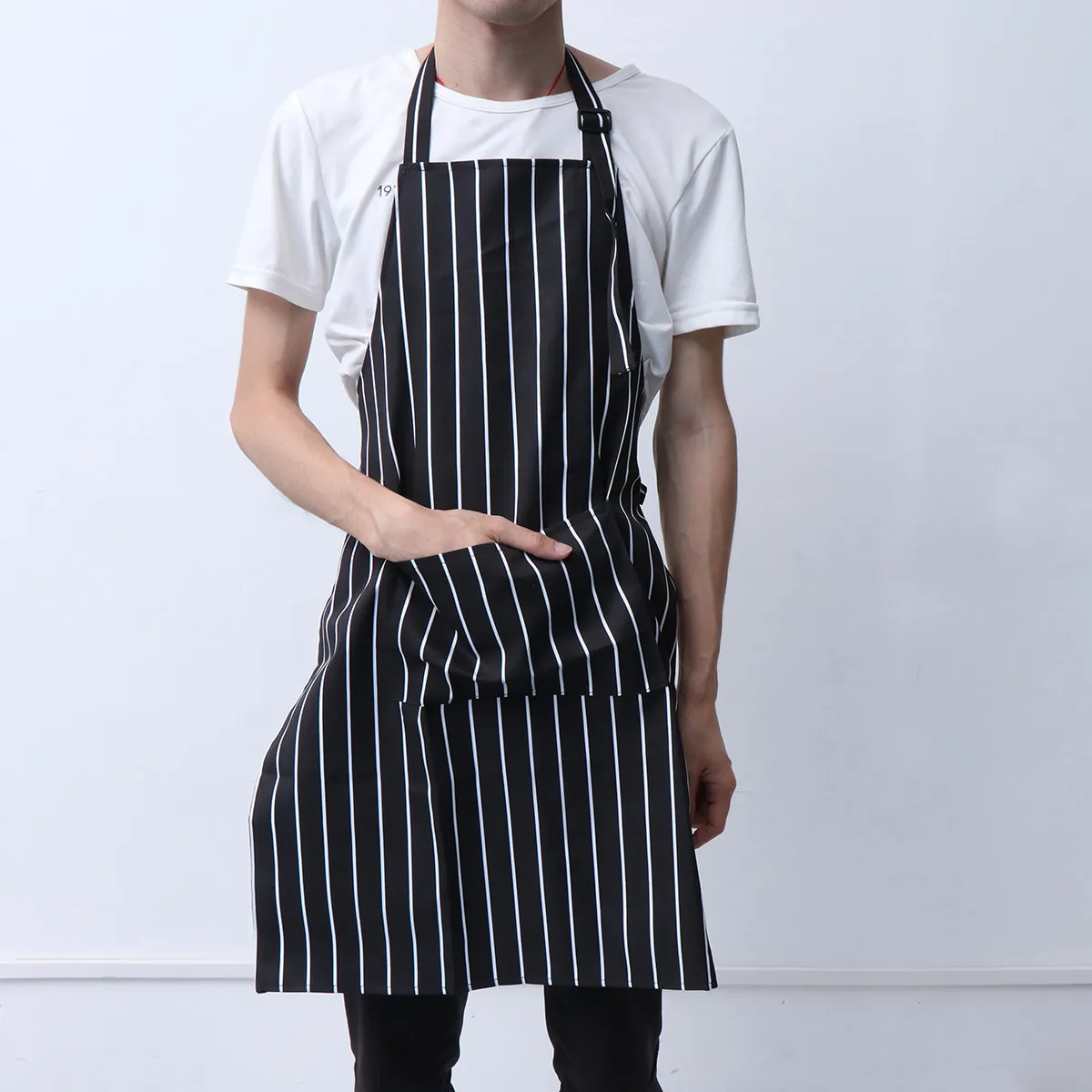 2Pcs Adjustable Apron Anti-Stain Oil Resistant Kitchen Chef Apron Hanging Neck Overalls for Home Outdoor Cooking Baking