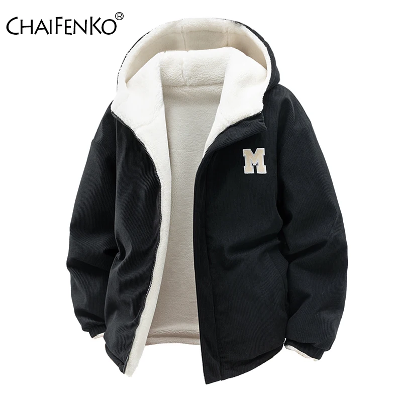 New Fleece Fashion Windproof Men Parka Outdoors Keep Warm Comfortable Solid Jacket Winter Loose Casual Versatile Hooded Coat Men