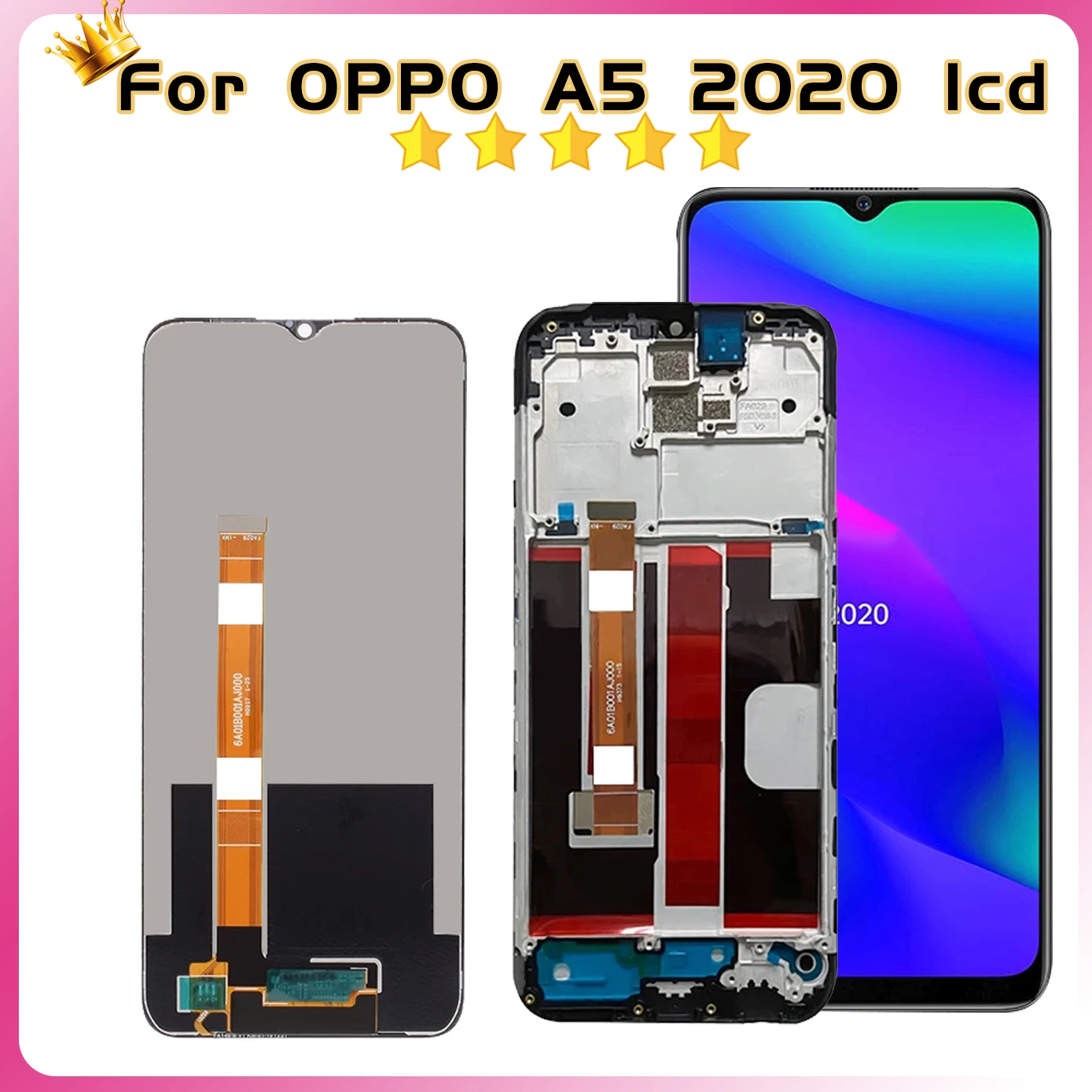 For Oppo A5 2020 A11 A11X LCD Display With Frame Screen Touch Panel Digitizer CPH1931 CPH1959 CPH1933 CPH1935 Replacement Parts