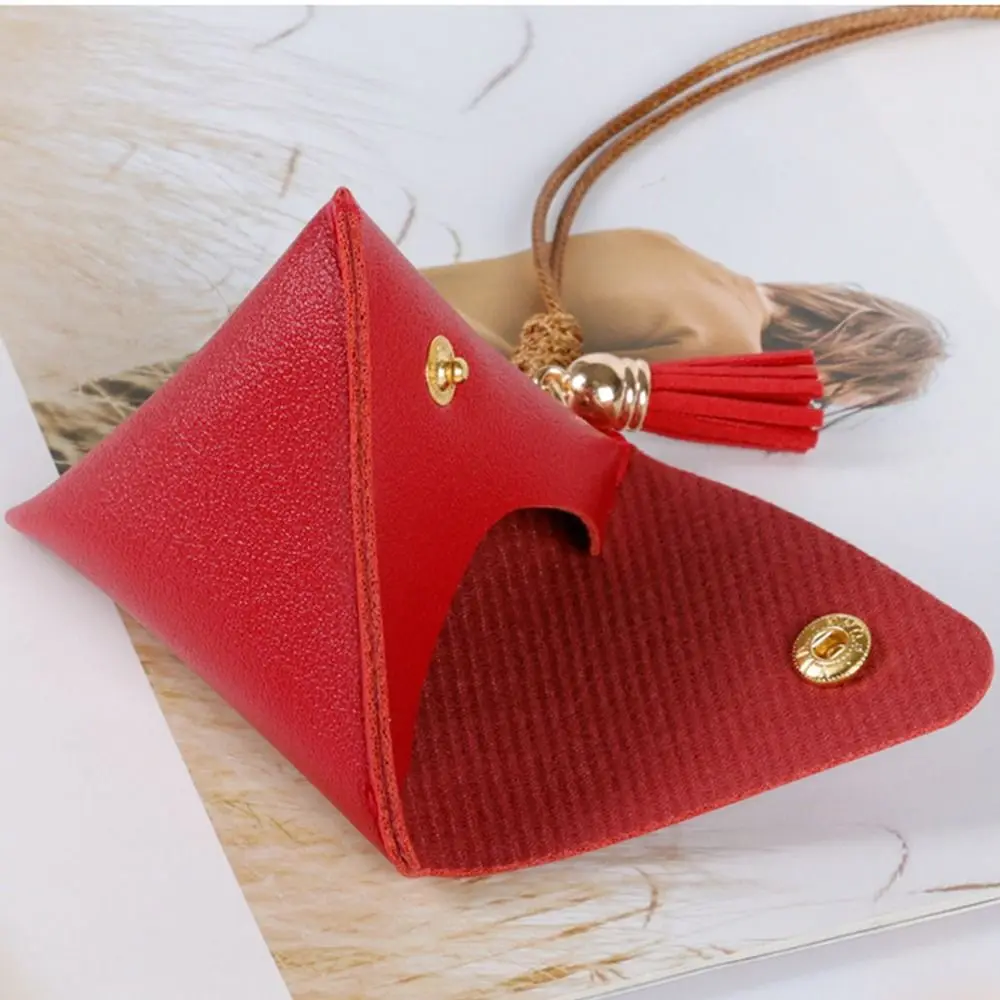 Small Item Bag Dragon Boat Festival Small Item Bag PU Coin Purse Lipstick Cosmetic Bag Women Change Wallet Triangle Storage Bag