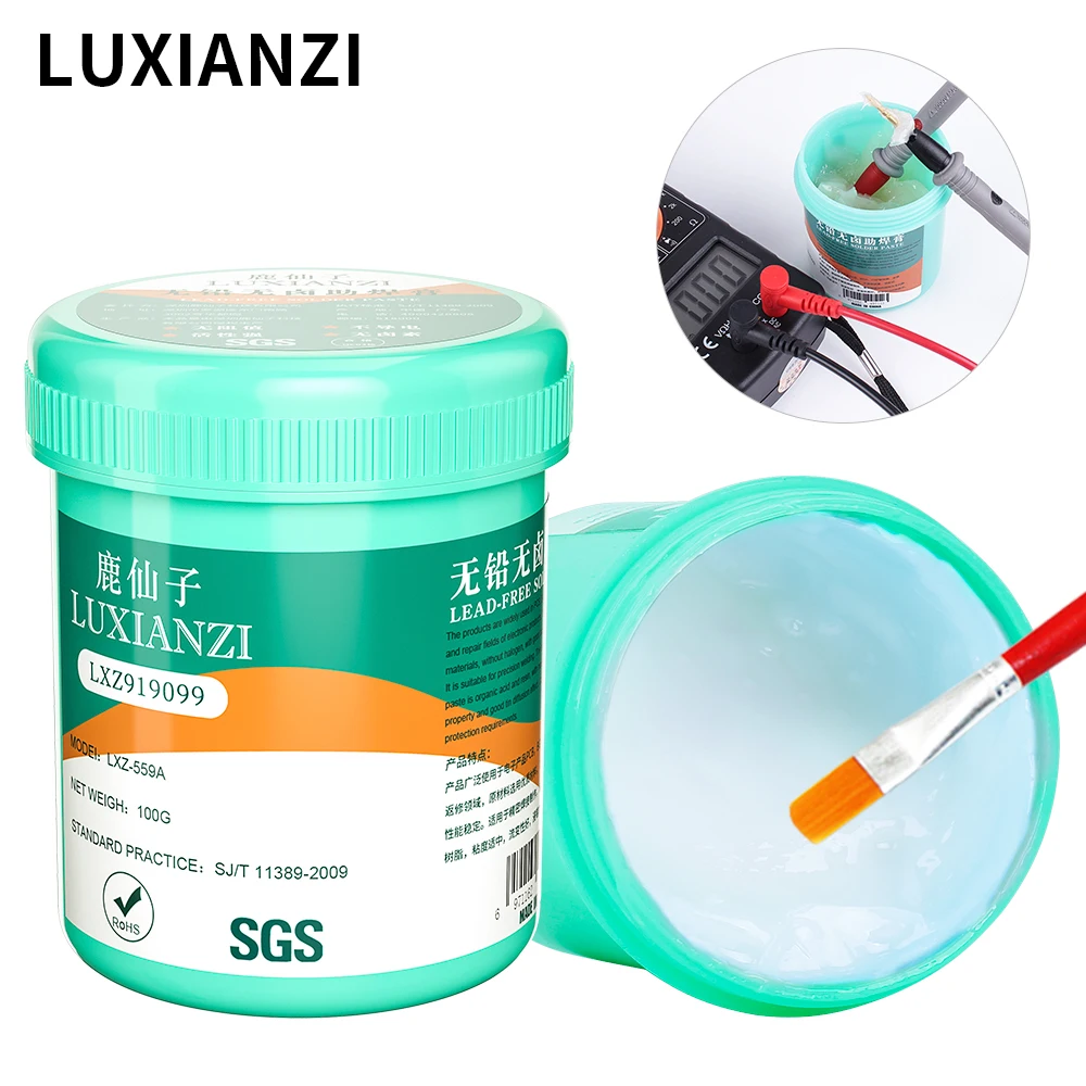 

LUXIANZI 100g Lead-free Solder Flux Paste For Repair BGA SMD CPU LED Soldering Cream SGS 559 Welding Fluxs Gel Rework Tools