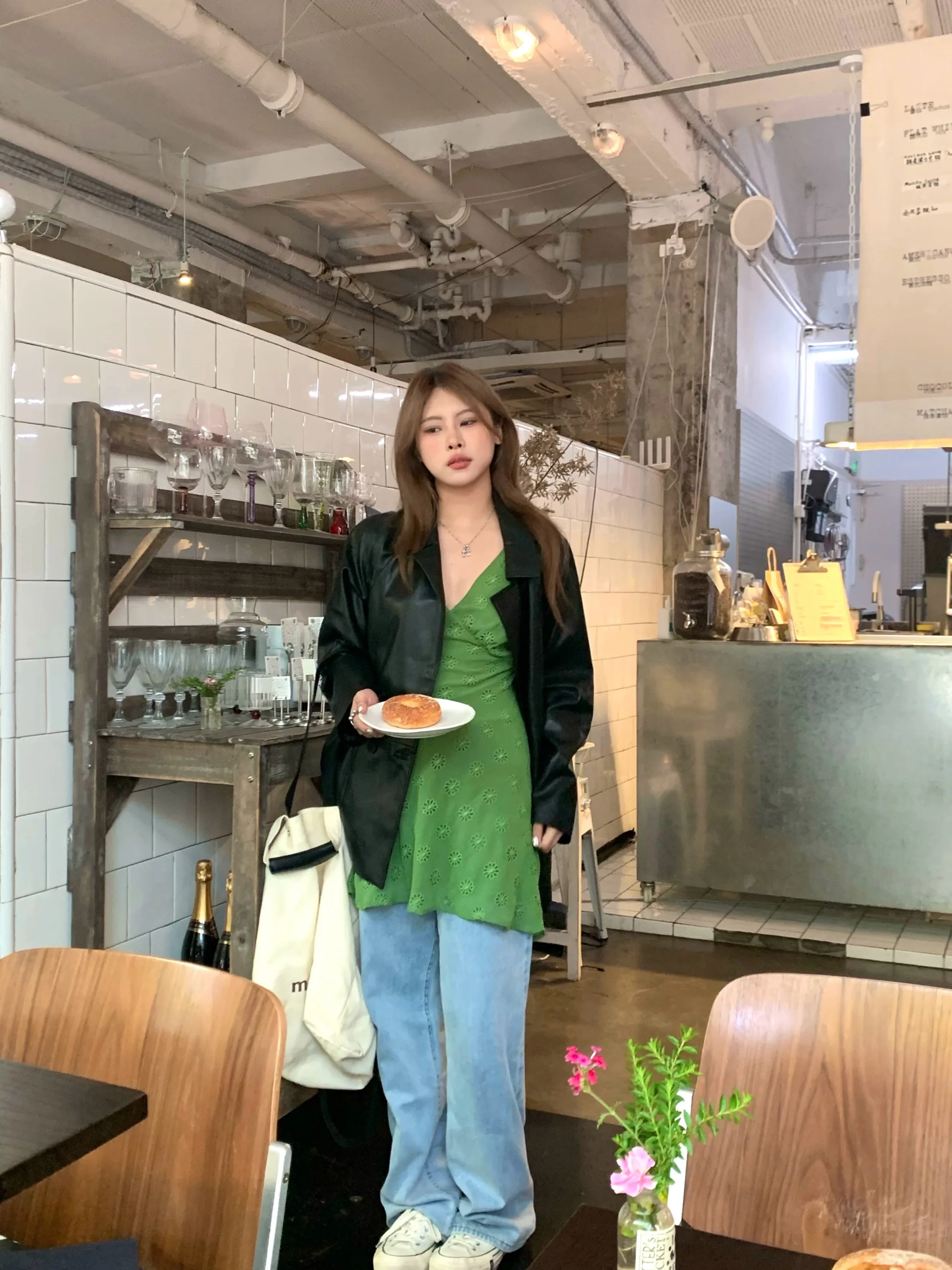 

Джинсы женские с высокой талией, широкими штанинами, синие, свободного кроя, прямые, повседневные, из 100% хлопка