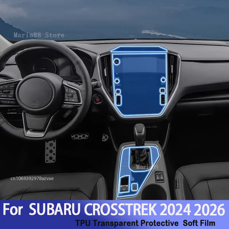 

For SUBARU CROSSTREK 2024 2026 Car Interior Center Console Transparent TPU Protective Film GearboxAnti scratch Repair Sticker