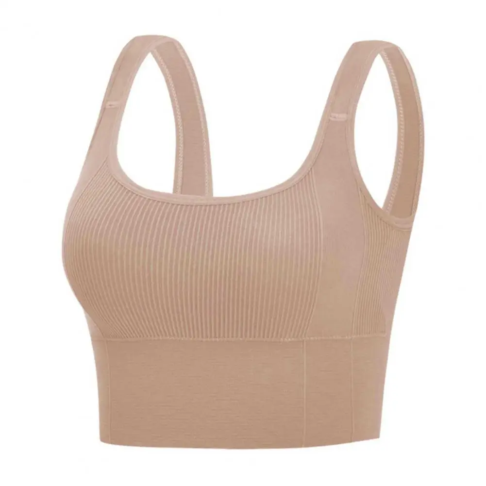 Nylon Bra Tank Top Strap Bra Wireless Push-up Bra with Natural Lift Design for Great Support Comfort Vest Type Thin for Everyday