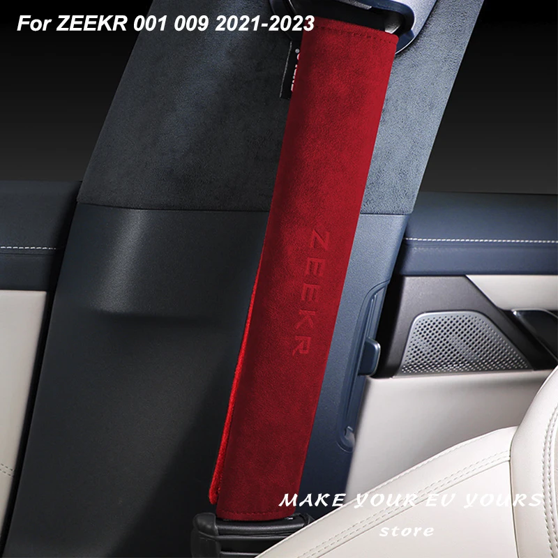 

For ZEEKR 001 009 2021 2022 2023 Alcantara Suede Car Safety belt Protector Cover Interior Modification Accessories