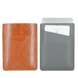 Double layer large Space PU Leather Laptop Bag Sleeve For Macbook Air 13.3 Pro 14 15 16 MateBook Lenovo Thinkpad