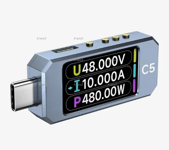 For WITRN C5 Red - 20bit Detector USB Voltage & Current Meter 28V Tester (PD3.1 Fusion Fast Charging UFS EPR)