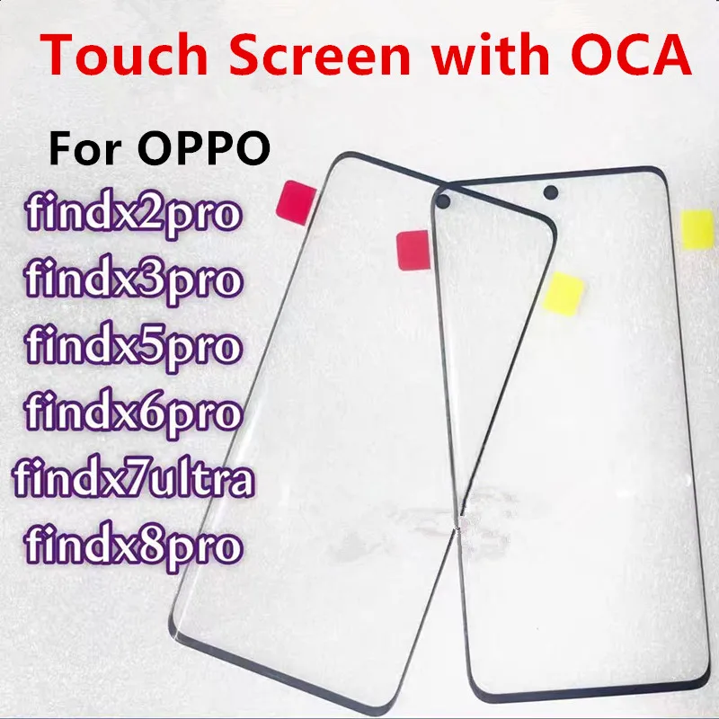 X8Pro X7Ultra  X6Pro Touch Screen For oPPO Find X8 Pro X7 Ultra X6 X5 X3 X2 X Out Glass LCD Front Panel Lens With OCA Glue
