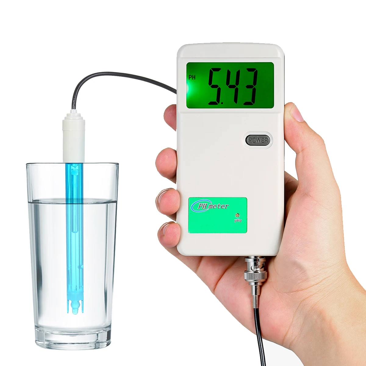 Digital PH Meter High Precision pH Tester Backlight Display Water Quality Tester for Laboratory Drinking Water Hydroponics Tank