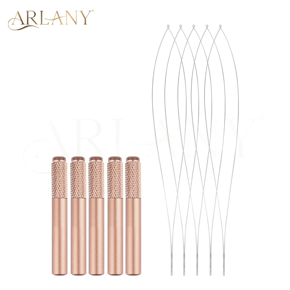 

ARLANY 5 шт. петля для наращивания волос для микро-бусинок, кольца, съемный крючок, инструмент, петля, ручка, нитевдеватель для микроколец, бусины