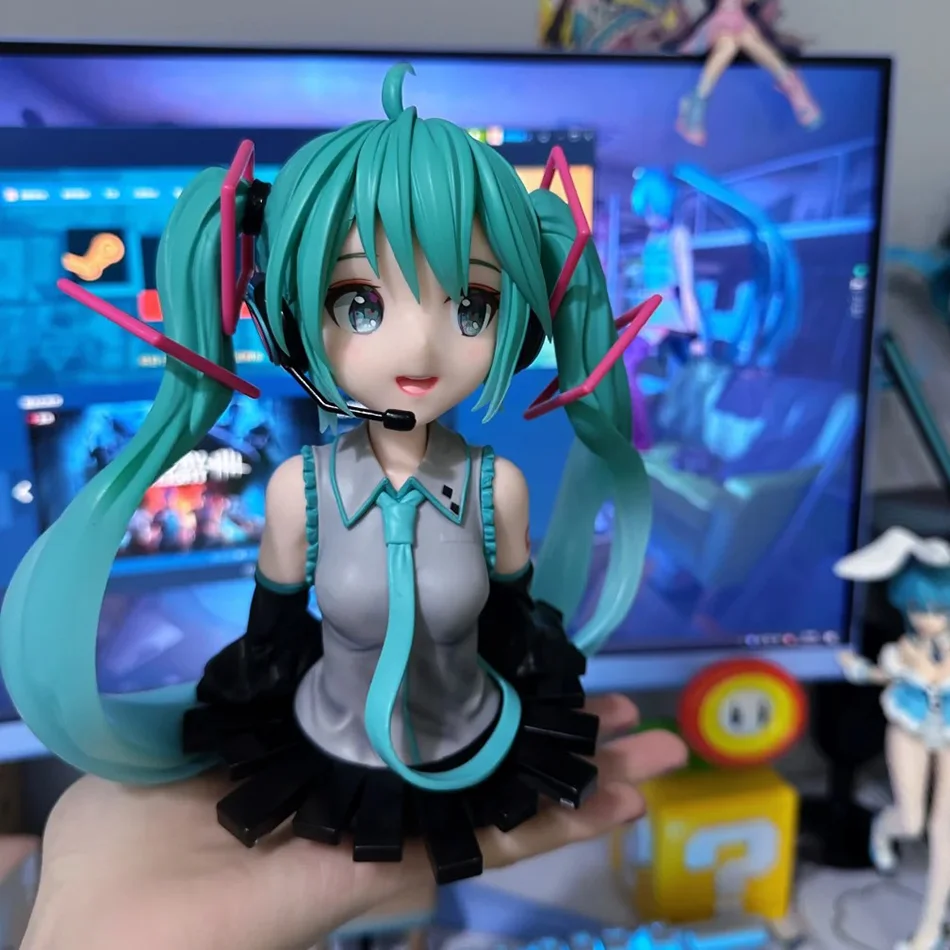 11CM Hatsune Miku Anime-Figur Kawaii PVC-Modell Puppe Actionfigur Büste Sammlerstück Ornamente Weihnachtsspielzeug Geschenke