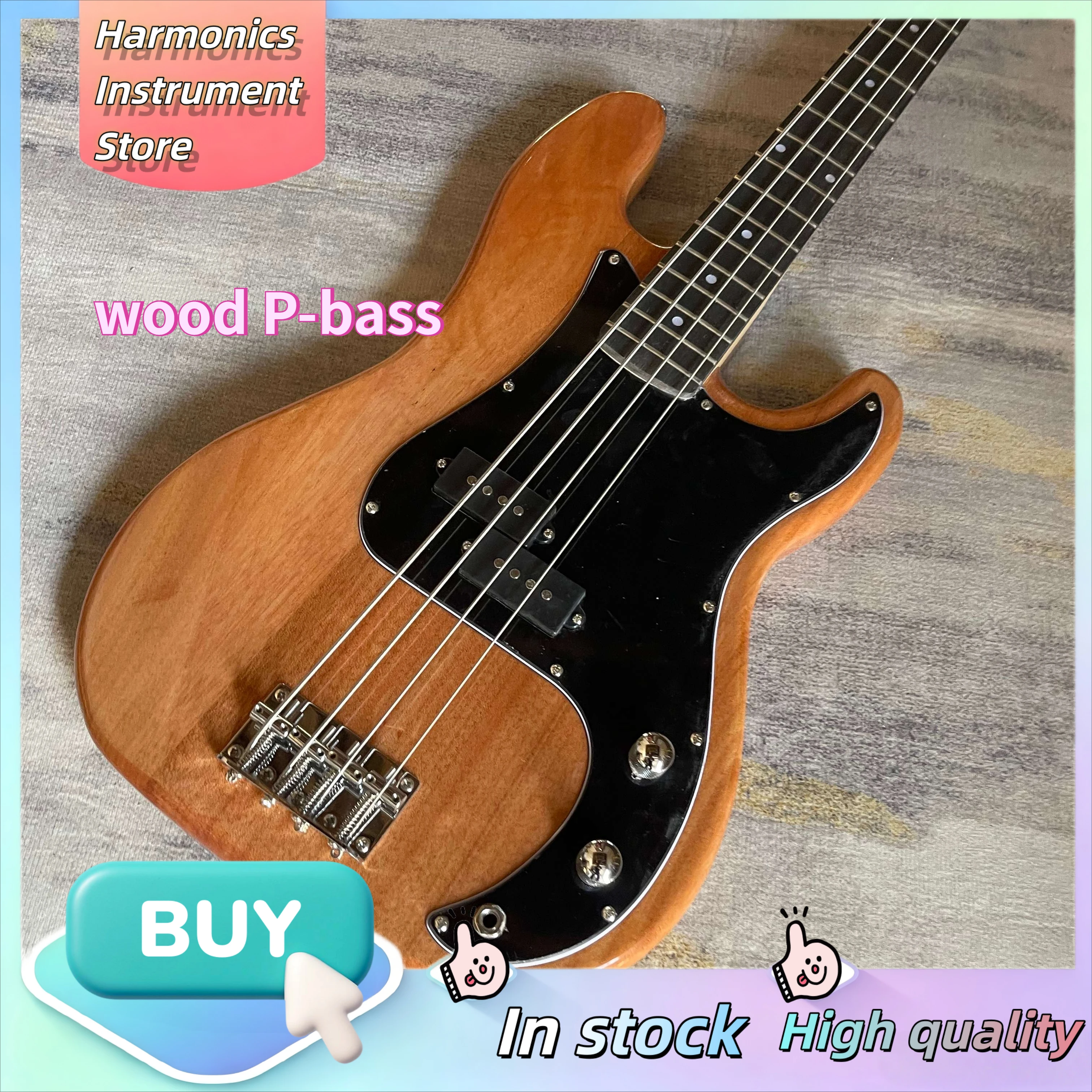 Bass Natural Gloss Electric Guitar Bass 1982 P-Bass Precision Bass 4-String Split Single Coil Entry-Level Rock Bass Guitar view 2