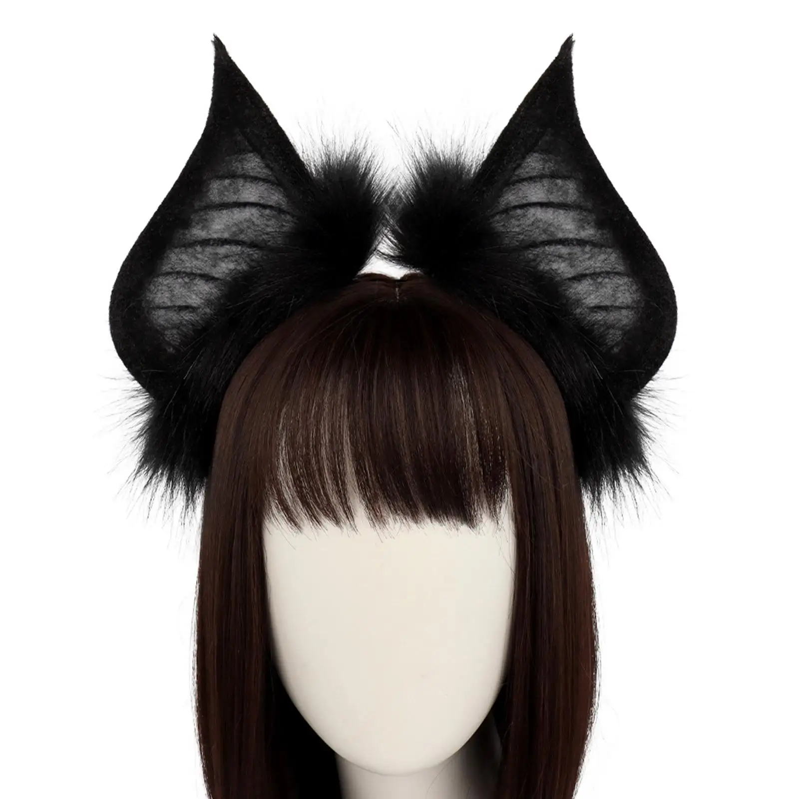 Bat Cats Foxes Faux Furs Ears Headband Cosplay for Kids Adults Hair Band Gifts