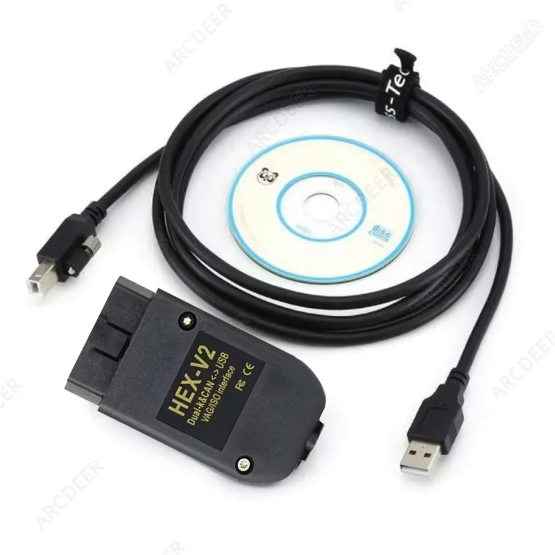 High-quality HEX V2 VAG Multilingual VCDS 25.3 ATMEGA162 FT232 5054 FOR VW/AUDI/Skoda/Seat Car Diagnostics Tools