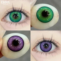 KSSEYE 1pair Halloween Color Contact Lenses for Eye With Prescription Green Contacts Anime Purple Lenses Contacts Cosplay Yearly
