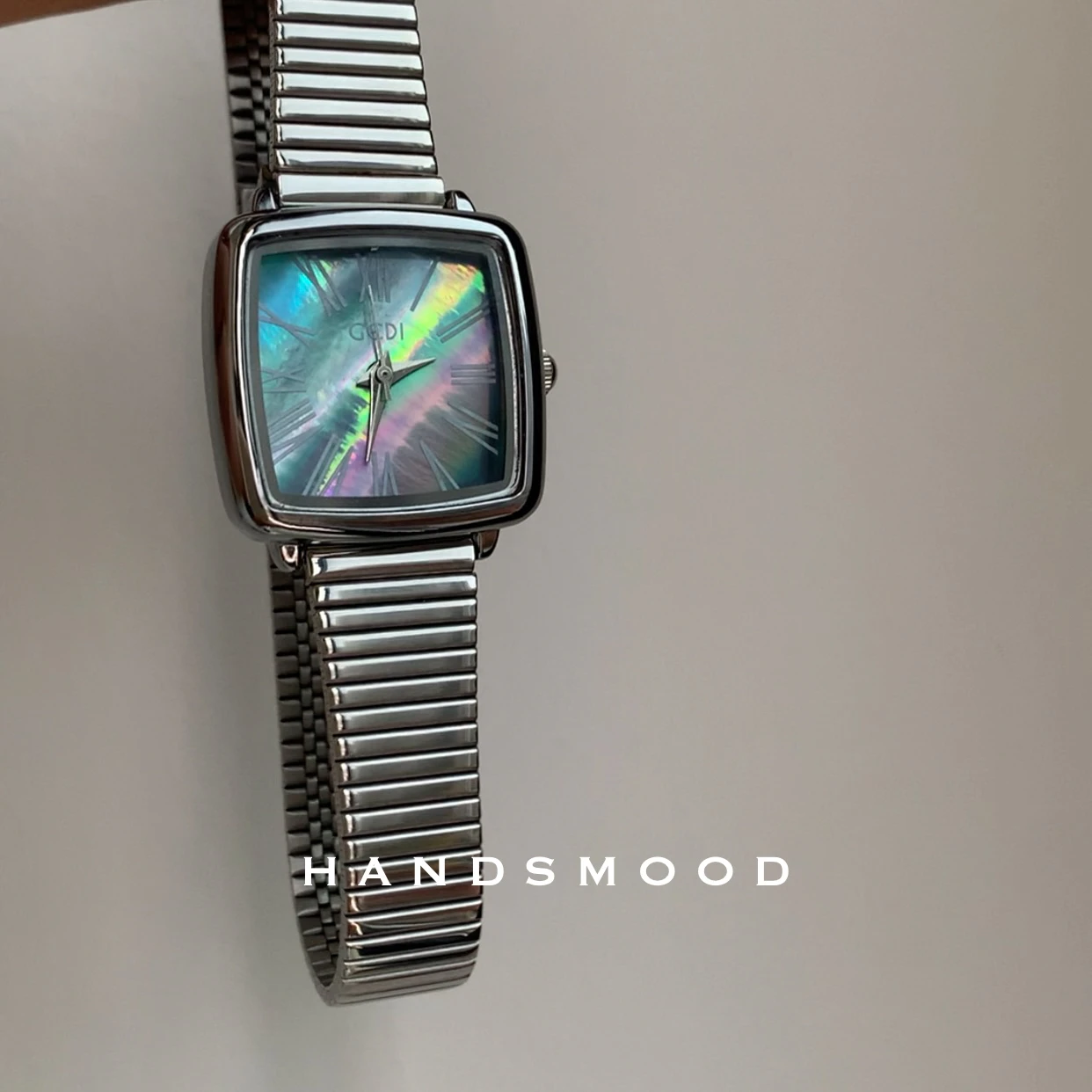 Orologio di lusso di alta qualità Romano blu moterof perla quadrata argento bambù orologio da donna di fascia alta moda orologio al quarzo regalo femminile