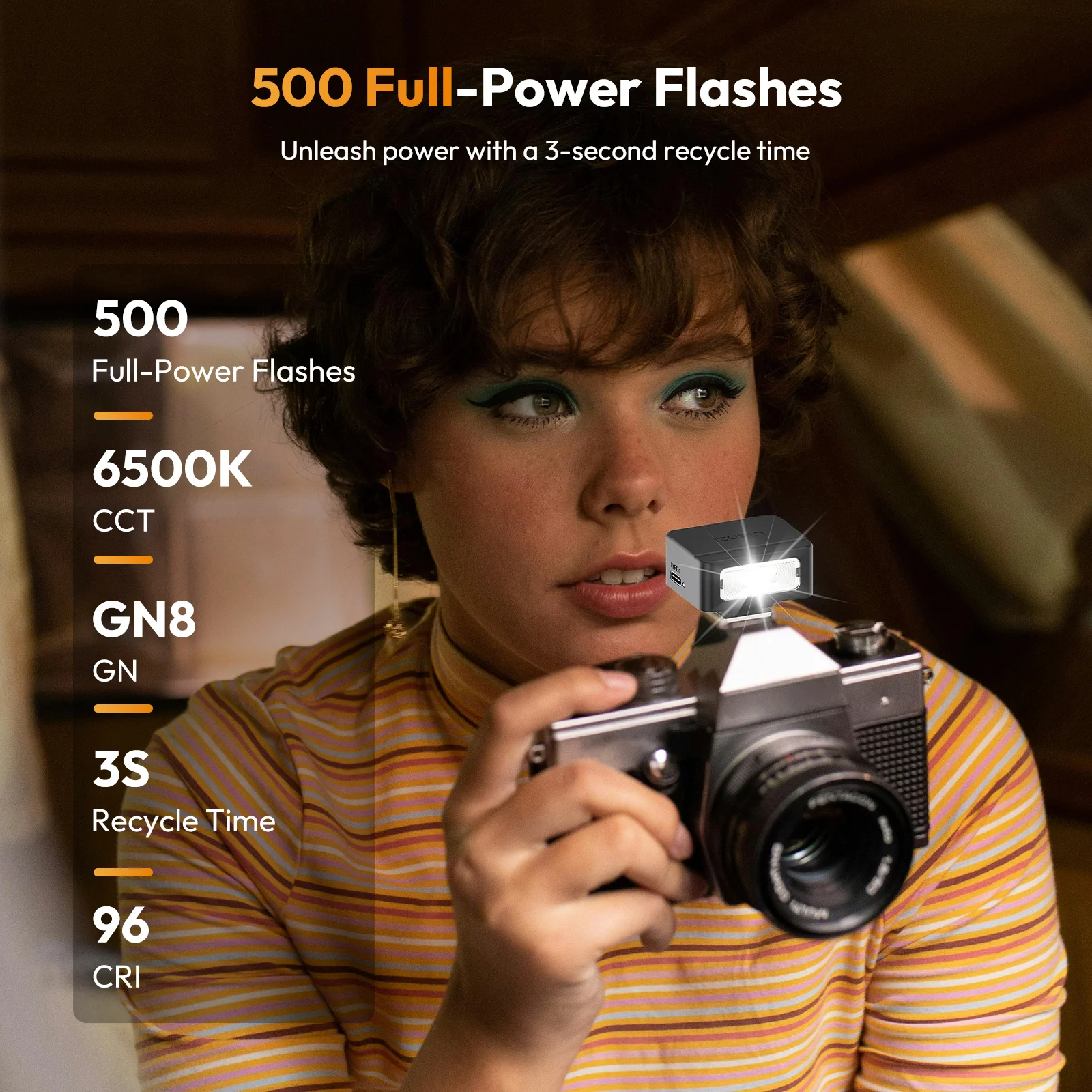 Ulanzi SL01 Flash Camera Photography Wireless Transmission GN8 6500K for Canon Nikon Sony Fuji Olympus V1 Pro Speedlight Flashs
