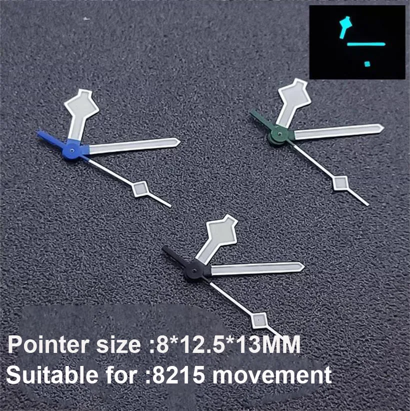 8215 Watch Pointer Accessories Suitable For 8215 Mechanical Movement Blue-Green Night Light Watch Pointer Watch Accessories