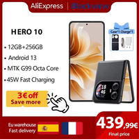【World Premiere】 Blackview HERO 10 Android 13 Smartphone 6.9 inch AMOLED Folding Display 12GB 256GB MTK 108MP Camera Helio G99
