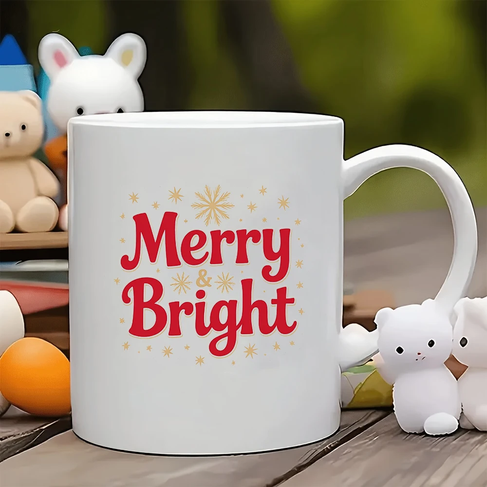 

11oz Coffee Cup Christmas Greeting Stickers Christmas Gift Christmas Water Cup Home Office Coffee Cup Kids Creative Cup Multi