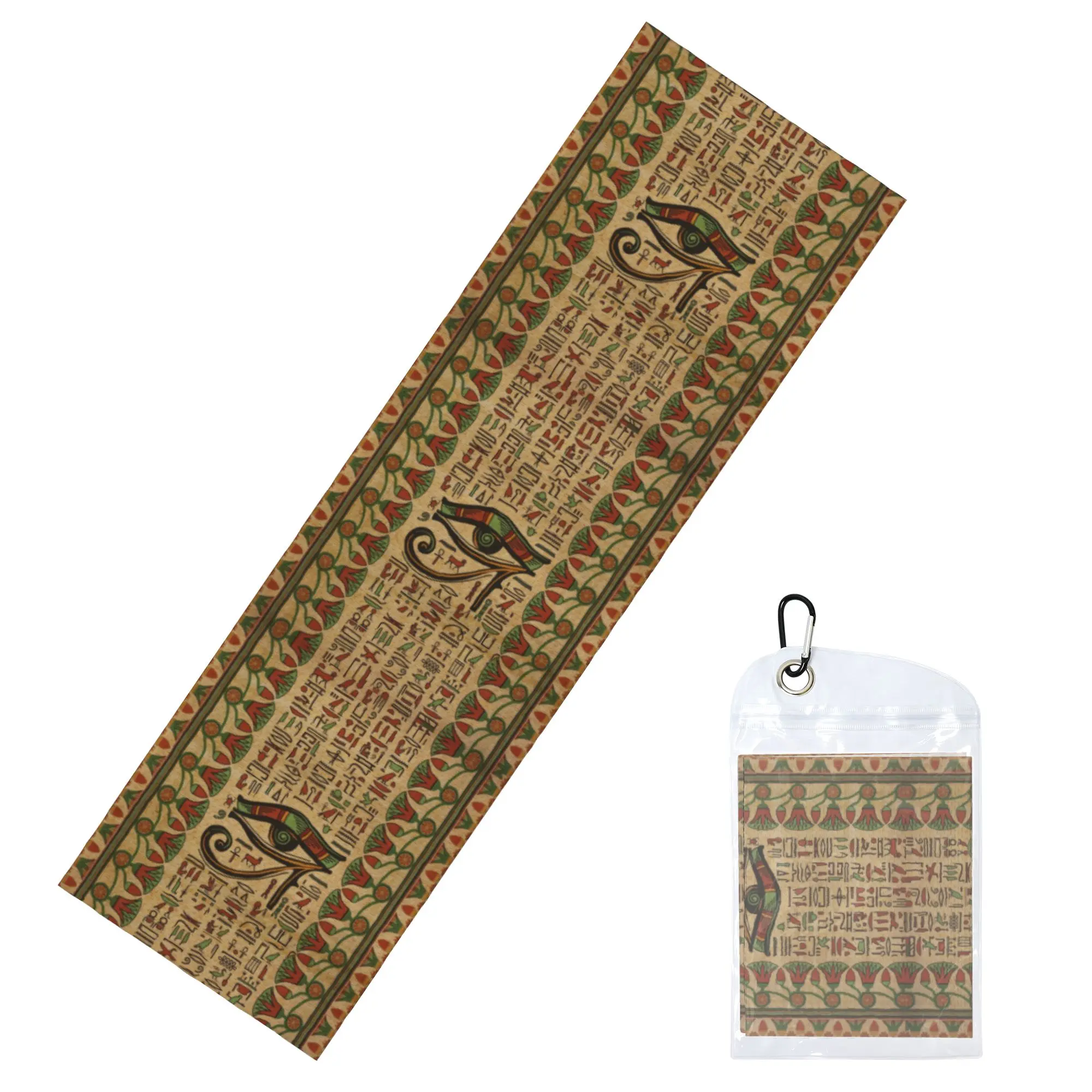 Egyptian Eye of Horus Cold Exercise Towel Face Towel Quick Drying Ancient Egypt Hieroglyphs Bath Breathable Cold Towel