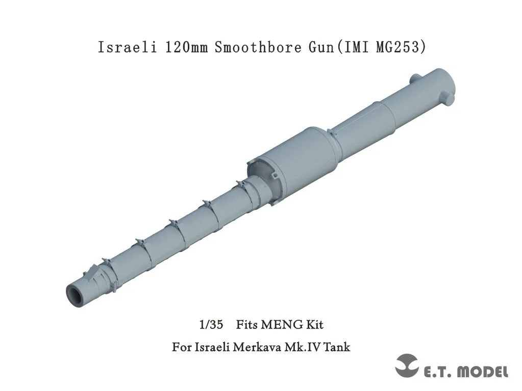 P35-335 1/35 Israeli 120mm Smoothbore Gun (IMI MG253) Upgrade Parts (For Meng Merkava Mk.IV Tank Model Kits)