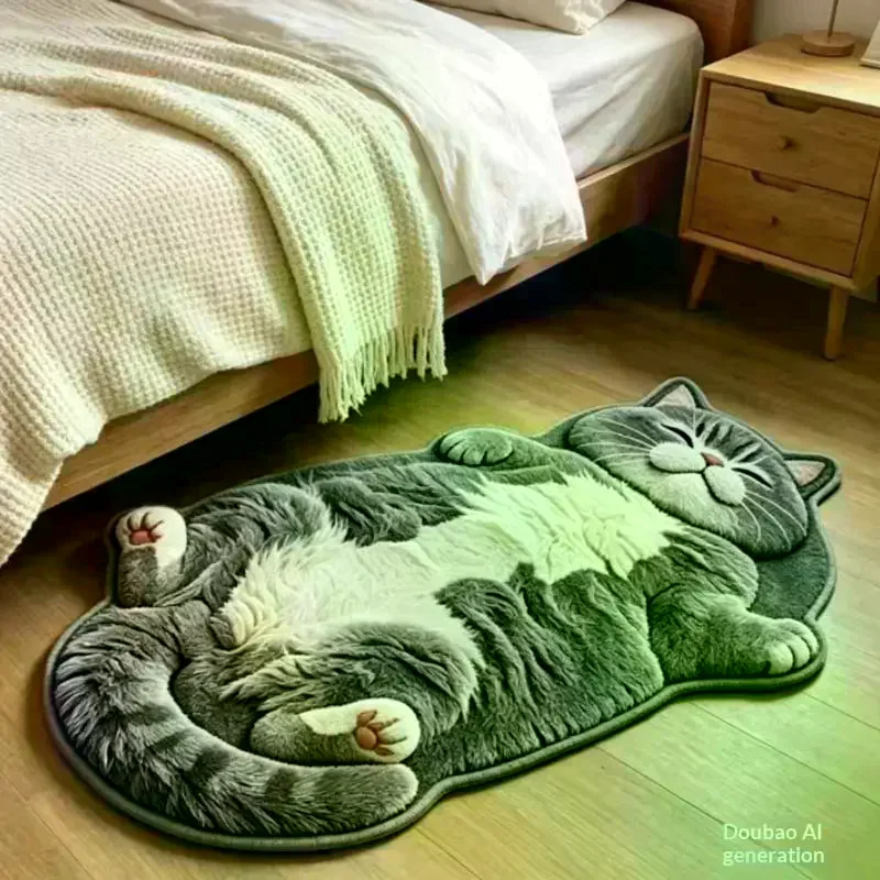 1 Pc Adorable Cat-Shaped Area - đánh giá và giá Jet Home Bathroom Mats
