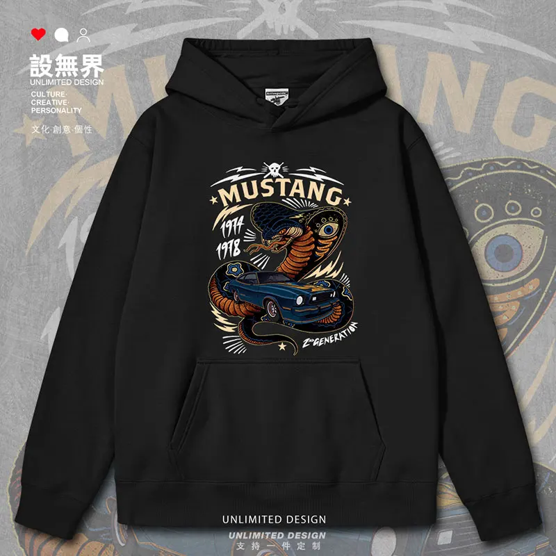 

American Cobra Mustang Sports Car Street Retro Personality mens hoodies streetwear hoodie sporting new autumn winter clothes