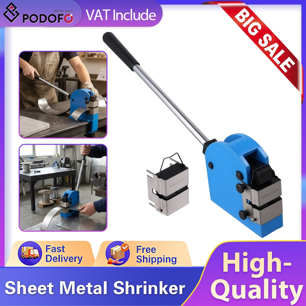 Kit de cintrage et étirage de métal Podofo 18Ga avec 2 mâchoires en acier, 1 boîtier pour acier doux et outil de pliage de tôle d'aluminium 16Ga