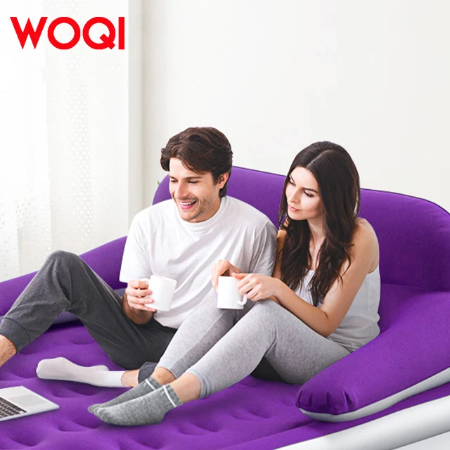 

WOQI Twin Size Air Mattress with Built-in Pump Elevated Inflatable Air Mattress with Carrying Bag for Home and Camping