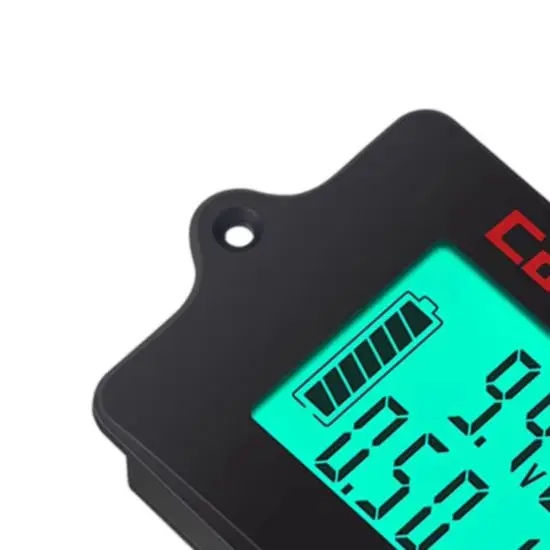 DC 8-120V 4-in-1 Coulomb Counter Meter With Large STN Display For Lithium Iron Phosphate For Battery Voltage Current Capacity Mo