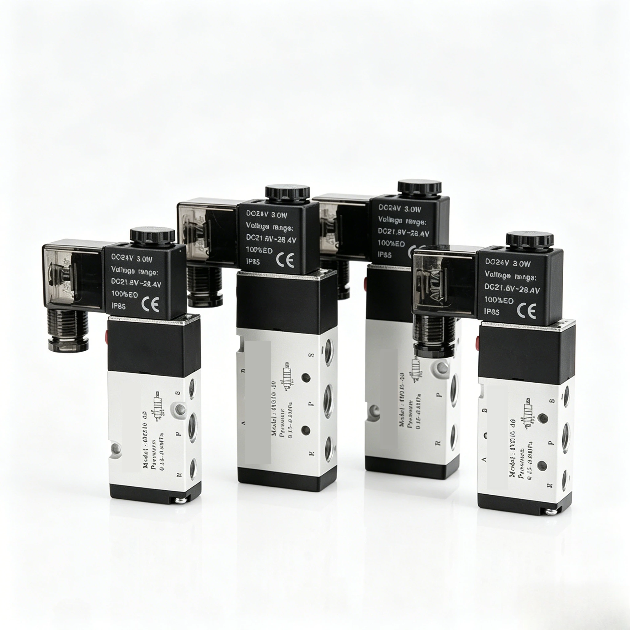 Solenoid Valve 4V210-08 Two-position Five-way 24V Cylinder Reversing Valve Solenoid  220V Solenoid Control
