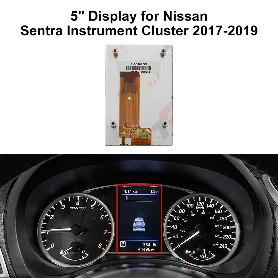 

5" LCD Display Screen for Nissan Qashqai Pulsar X-Trail Sentra Rogue instrument speedometer Cluster OEM