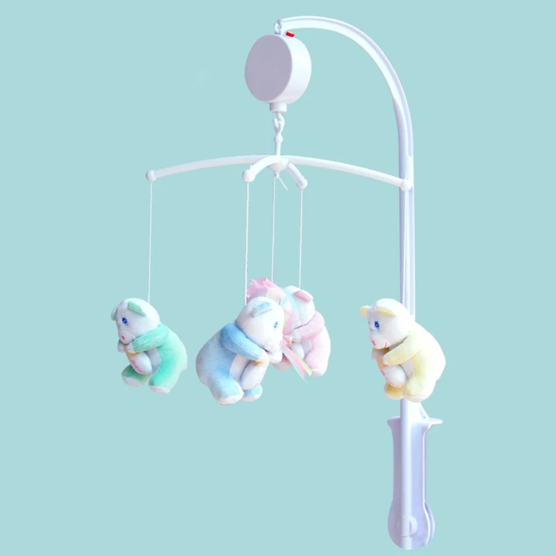 Crib Mobiles Education Toy Soundable Music & Adjustable Hanging Arm for Baby Boys Girls Development Grab Training