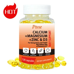 Calcium Magnesium Zinc Capsule Vitamin D3 for Strong Bones Teeth Heart Nerve Increase Immune System Function Supplement