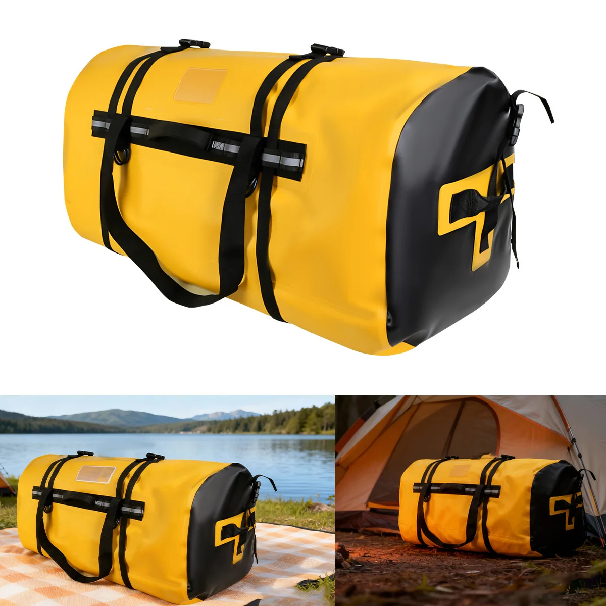 120L/150L حقيبة سفر خارجية مقاوم للماء التخييم حقيبة التخزين حقيبة سفر دراجة نارية الذيل حقيبة جافة دراجة نارية حقيبة مقعد